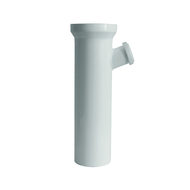 Toilet pipe straight 400 with inlet pipe